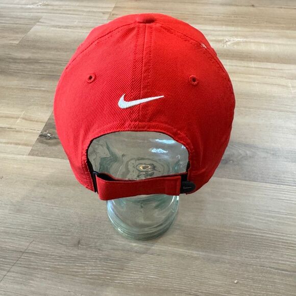 Nike Team USA Red Olympic Adjustable Strap Hat Coca Cola Dri Fit America Cap - Picture 3 of 5